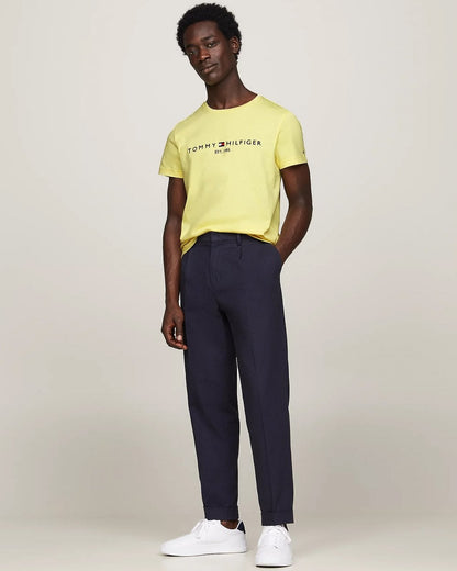 Tommy Hilfiger Tommy Logo Basic Mens T-Shirt - Yellow Tulip