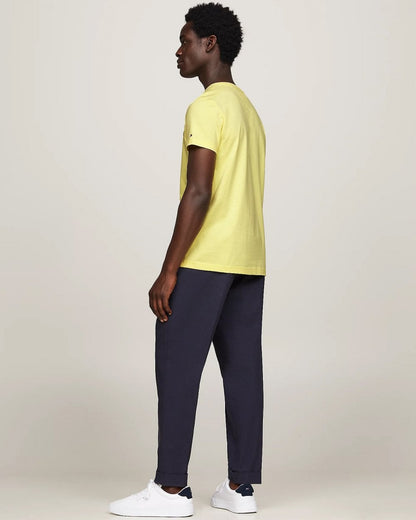 Tommy Hilfiger Tommy Logo Basic Mens T-Shirt - Yellow Tulip