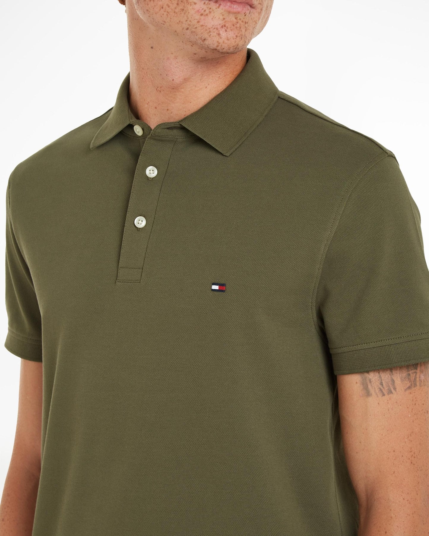 Tommy Hilfiger Core 1985 Slim Mens Polo Shirt - Army Green