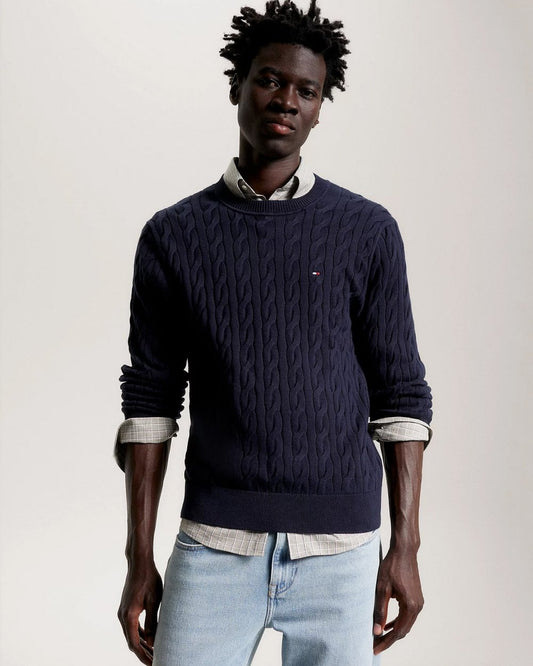 Tommy Hilfiger Classic Cable Mens Crew Jumper