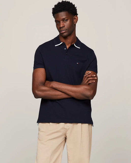 Tommy Hilfiger Tommy Hilfiger Monotype Undercollar Mens Polo