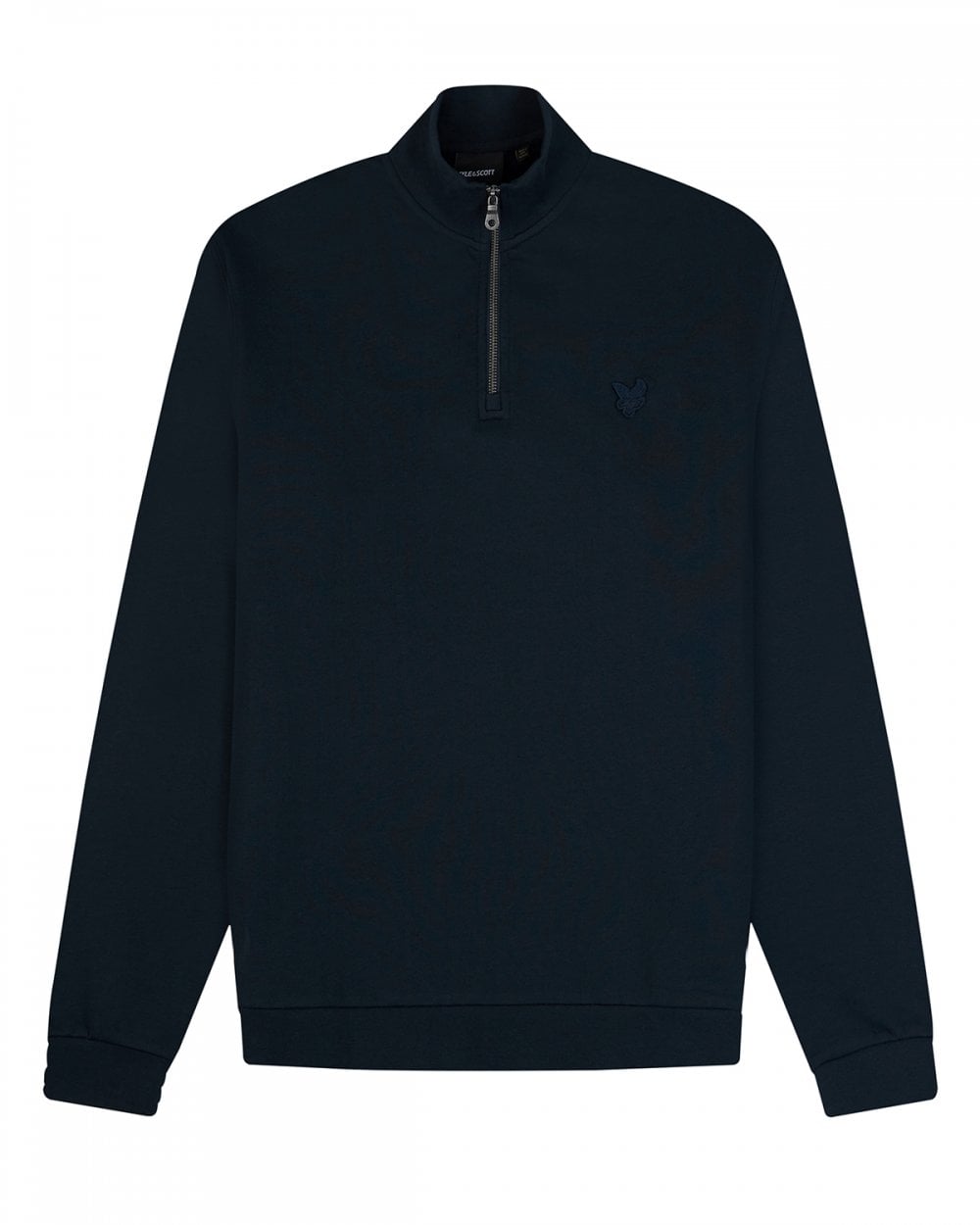 Lyle & Scott Tonal Eagle Mens Quarter Zip Sweatshirt - Z271 Dark Navy