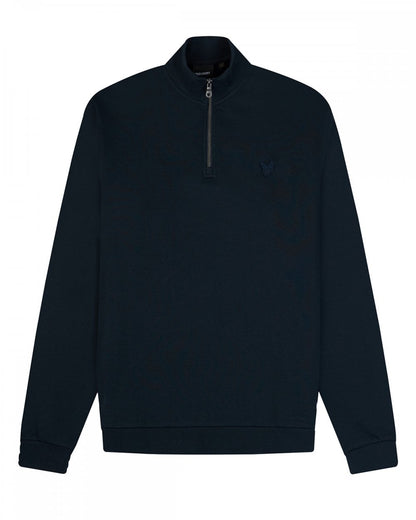 Lyle & Scott Tonal Eagle Mens Quarter Zip Sweatshirt - Z271 Dark Navy