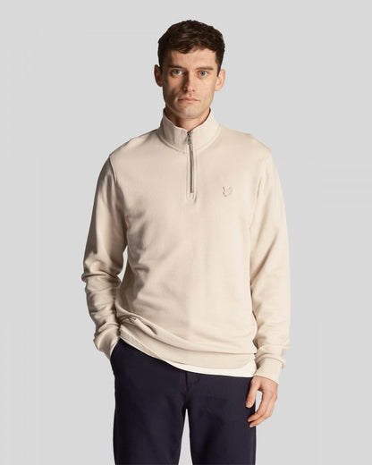 Lyle & Scott Tonal Eagle Mens Quarter Zip Sweatshirt - W870 Cove