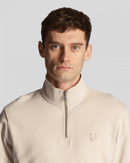 Lyle & Scott Tonal Eagle Mens Quarter Zip Sweatshirt - W870 Cove