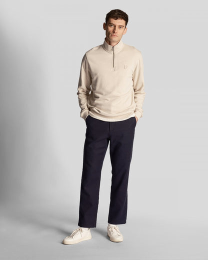 Lyle & Scott Tonal Eagle Mens Quarter Zip Sweatshirt - W870 Cove