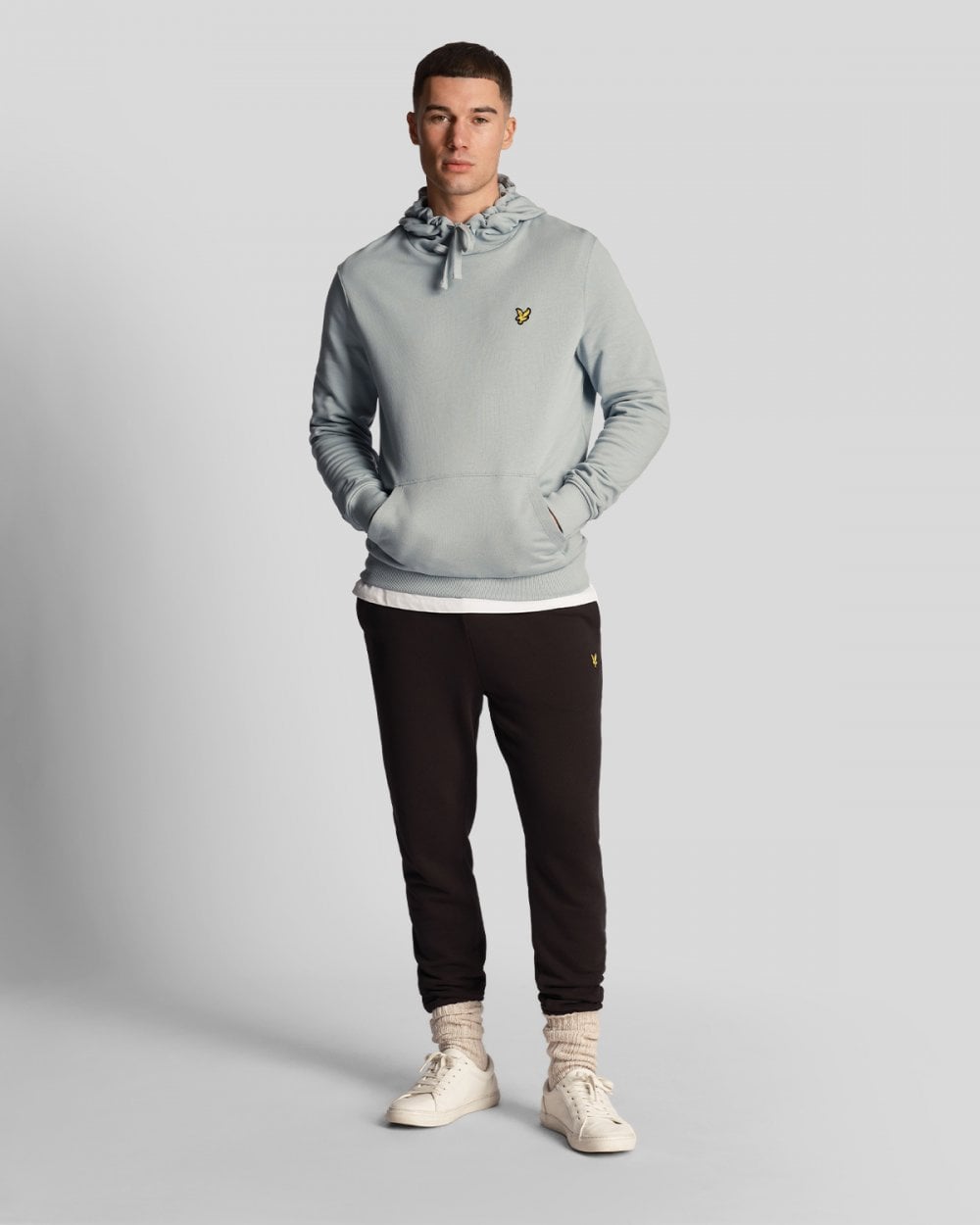 Lyle & Scott Mens Pullover Hoodie - A19 Slate Blue