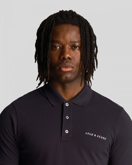 Lyle & Scott Embroidered Mens Polo Shirt - Z271 Dark Navy
