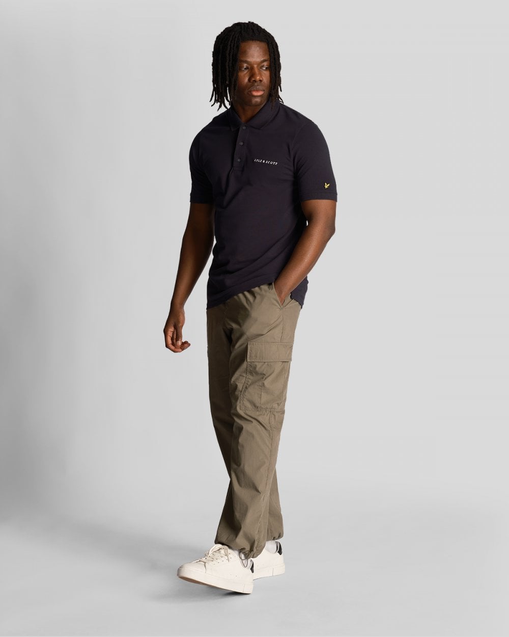 Lyle & Scott Embroidered Mens Polo Shirt - Z271 Dark Navy