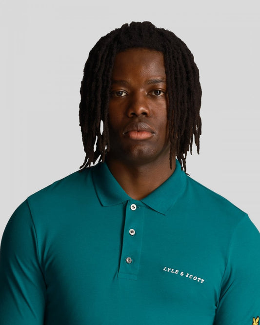 Lyle & Scott Embroidered Mens Polo Shirt - X154 Court Green