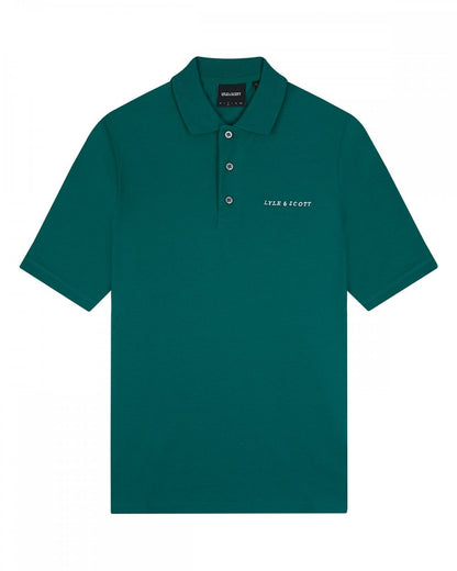 Lyle & Scott Embroidered Mens Polo Shirt - X154 Court Green