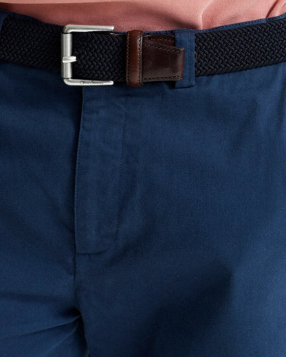 Oliver Sweeney Frades Mens Italian Cotton Chino Shorts - Navy