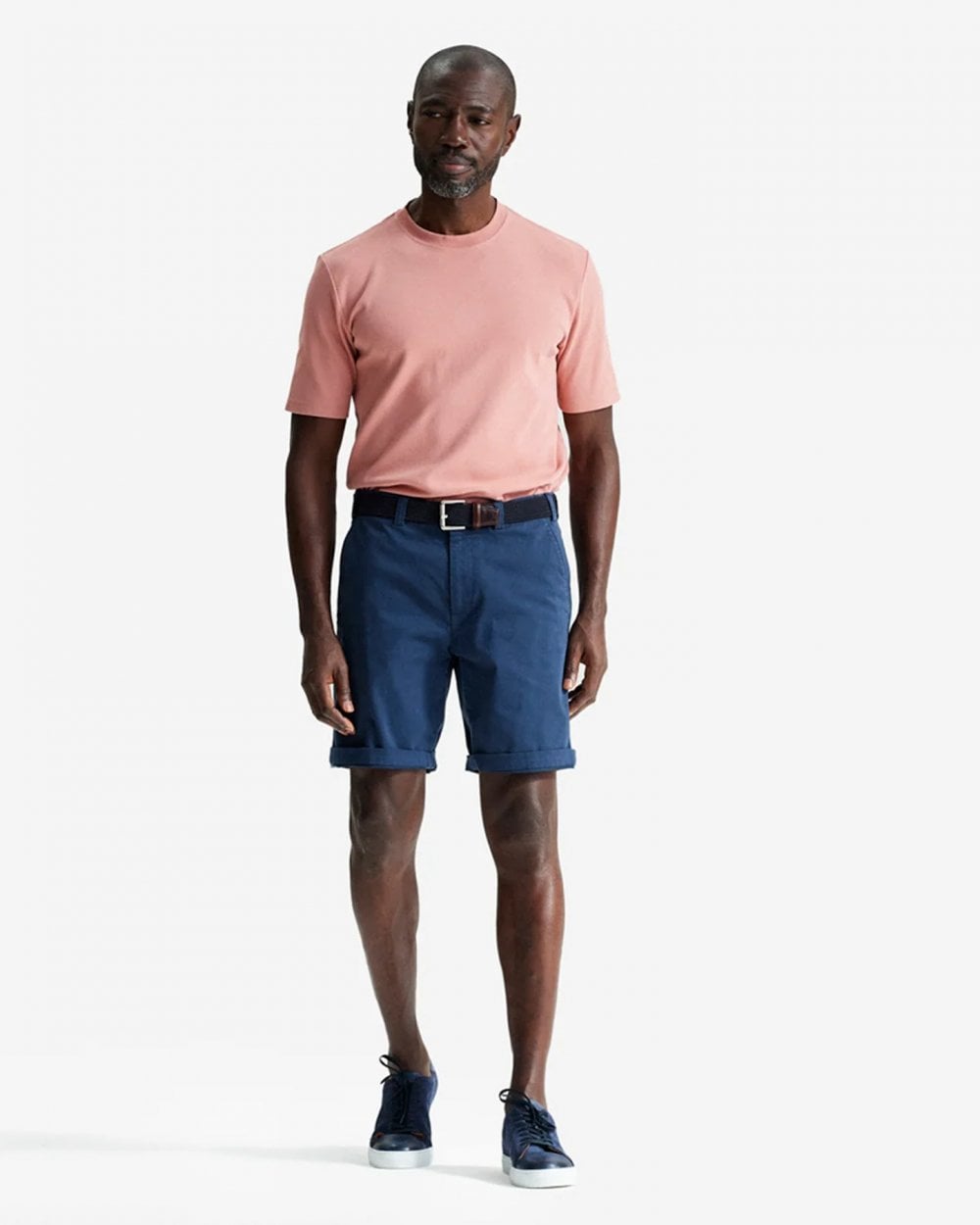 Oliver Sweeney Frades Mens Italian Cotton Chino Shorts - Navy