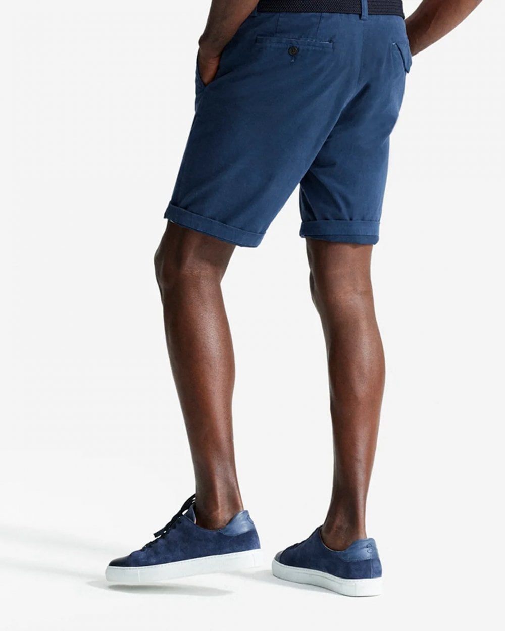 Oliver Sweeney Frades Mens Italian Cotton Chino Shorts - Navy