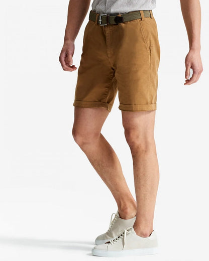 Oliver Sweeney Frades Mens Italian Cotton Chino Shorts - Tan
