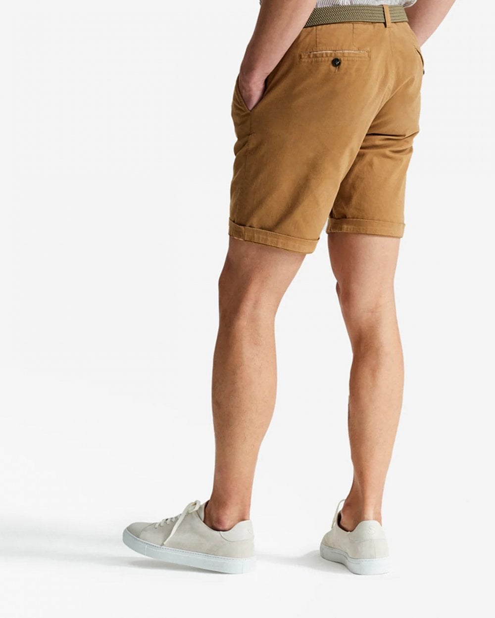 Oliver Sweeney Frades Mens Italian Cotton Chino Shorts - Tan