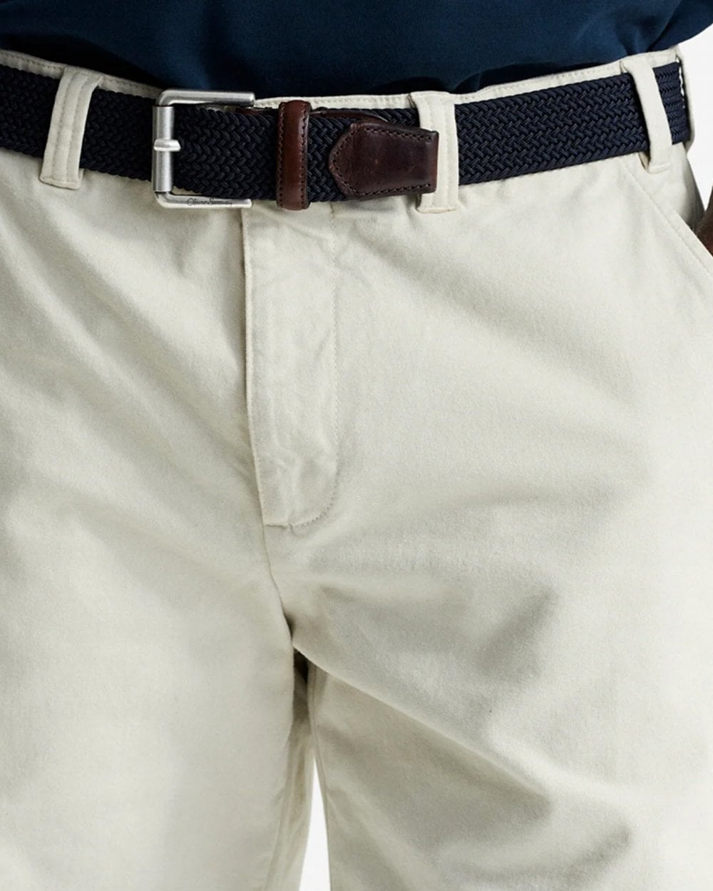Oliver Sweeney Frades Mens Italian Cotton Chino Shorts - Stone