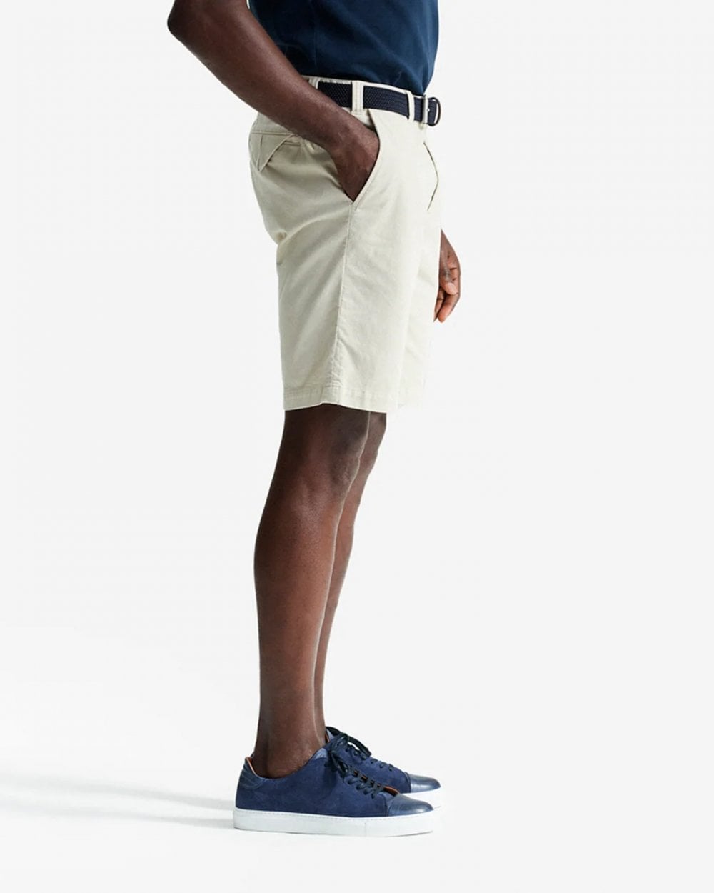 Oliver Sweeney Frades Mens Italian Cotton Chino Shorts - Stone