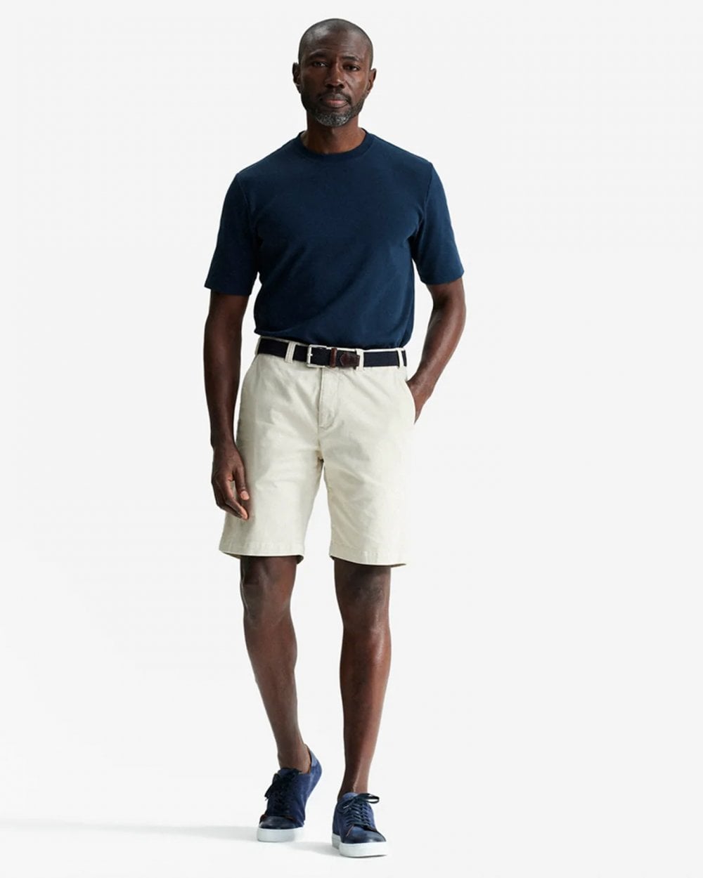 Oliver Sweeney Frades Mens Italian Cotton Chino Shorts - Stone