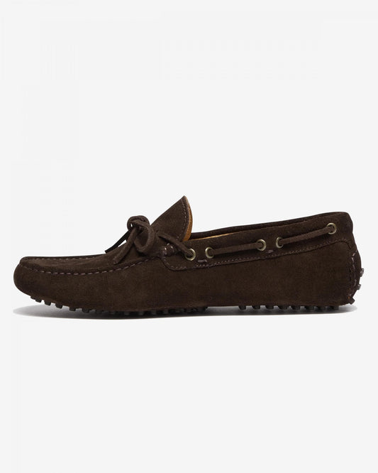 Oliver Sweeney Lastres Suede Mens Driving Shoes - Chocolate
