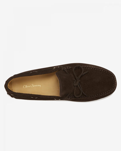 Oliver Sweeney Lastres Suede Mens Driving Shoes - Chocolate