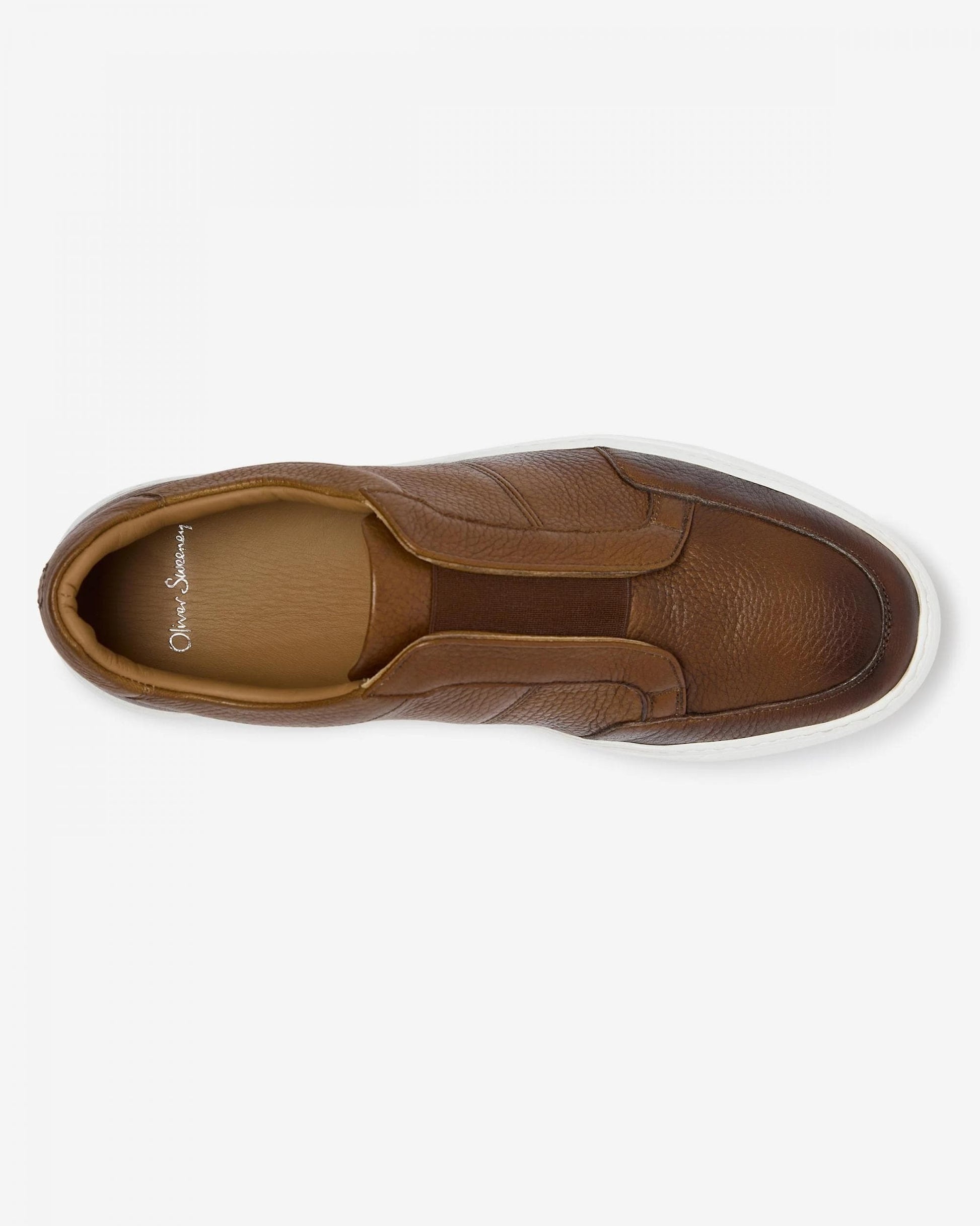 Oliver Sweeney Rende Mens Slip-On Leather Cupsole Trainers