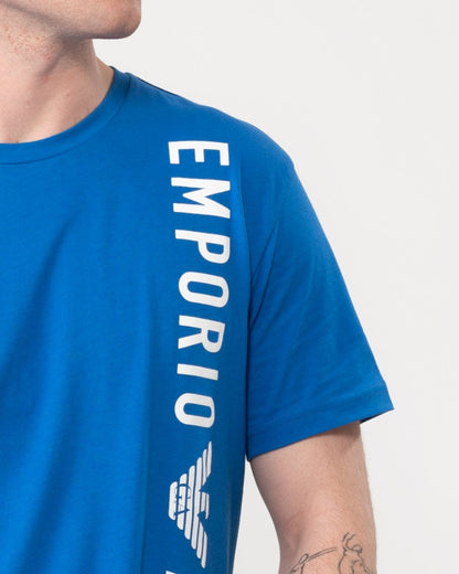 Emporio Armani Mens Logoband Beach T-Shirt - Royal