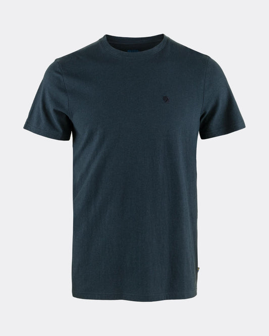 Fjallraven Mens Hemp Blend T-Shirt - Dark Navy 555 - CHO - Designer Mens Short Sleeve T-Shirts & Tops