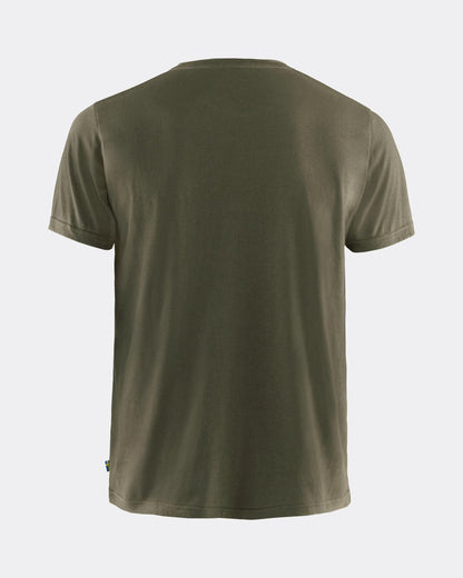 Fjallraven Logo Mens T-Shirt - Dark Olive 633
