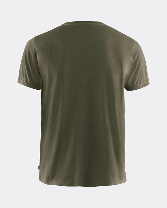 Fjallraven Logo Mens T-Shirt - Dark Olive 633