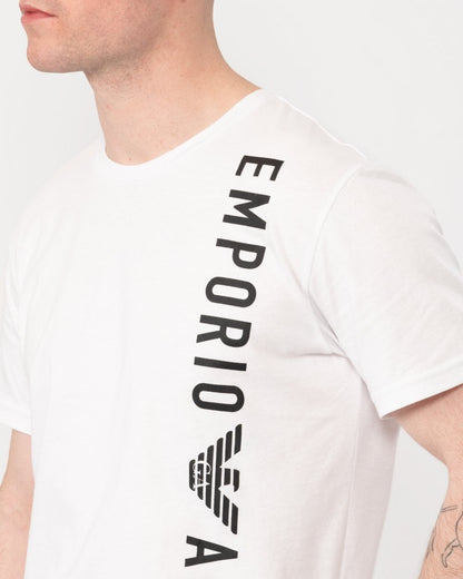 Emporio Armani Mens Logoband Beach T-Shirt - White