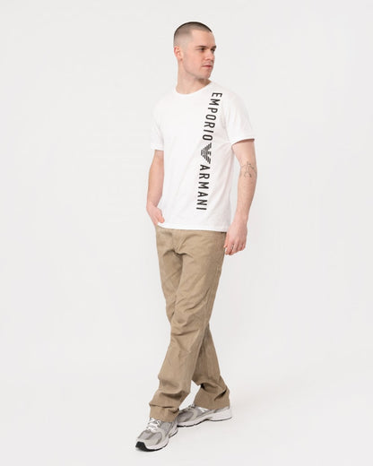 Emporio Armani Mens Logoband Beach T-Shirt - White