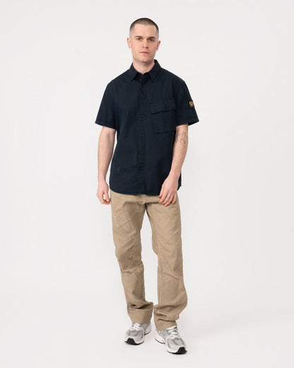 Belstaff Scale Mens Short Sleeve Shirt - Dark Ink