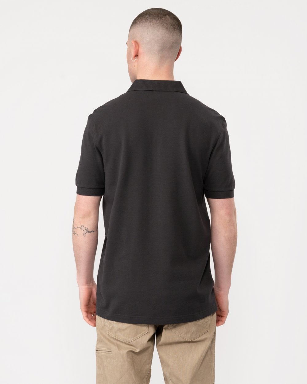Fred Perry Mens Plain Signature Polo Shirt - Anchor Grey/Dark Caramel V07