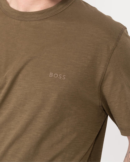 BOSS Orange Tegood Mens Crew Neck T-Shirt - Open Green 368