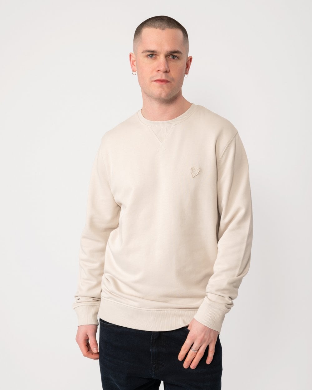 Lyle & Scott Tonal Eagle Mens Crew Neck Sweatshirt - W870 Cove