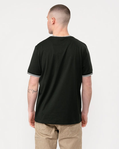 Fred Perry Mens Twin Tipped T-Shirt - Night Green/Snow White T50