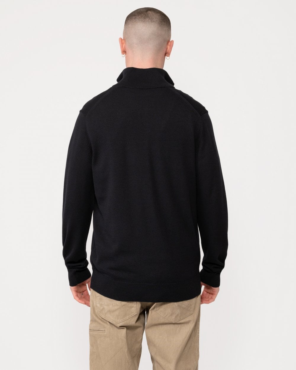 Fred Perry Mens Classic Half Zip Jumper - Navy 795