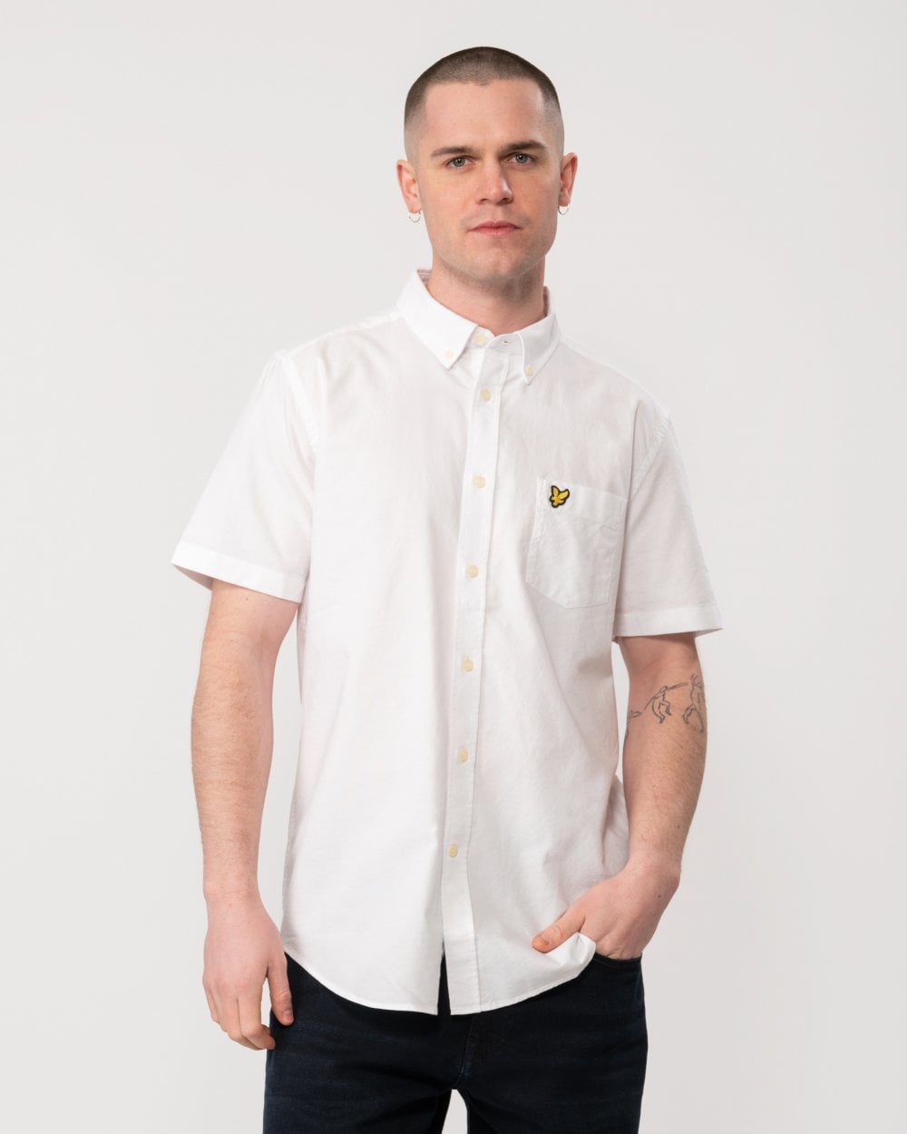 Lyle & Scott Mens Short Sleeve Oxford Shirt