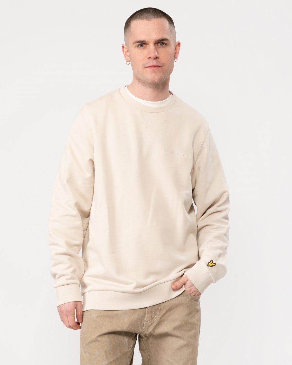 Lyle & Scott Lyle & Scott Loopback Embroidered Mens Crew Neck Sweatshirt