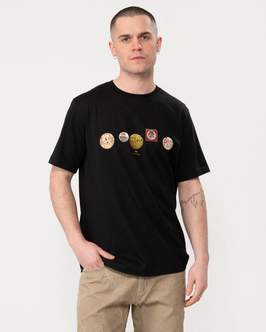 Paul Smith PS Paul Smith Mens Regular Fit Badges T-Shirt
