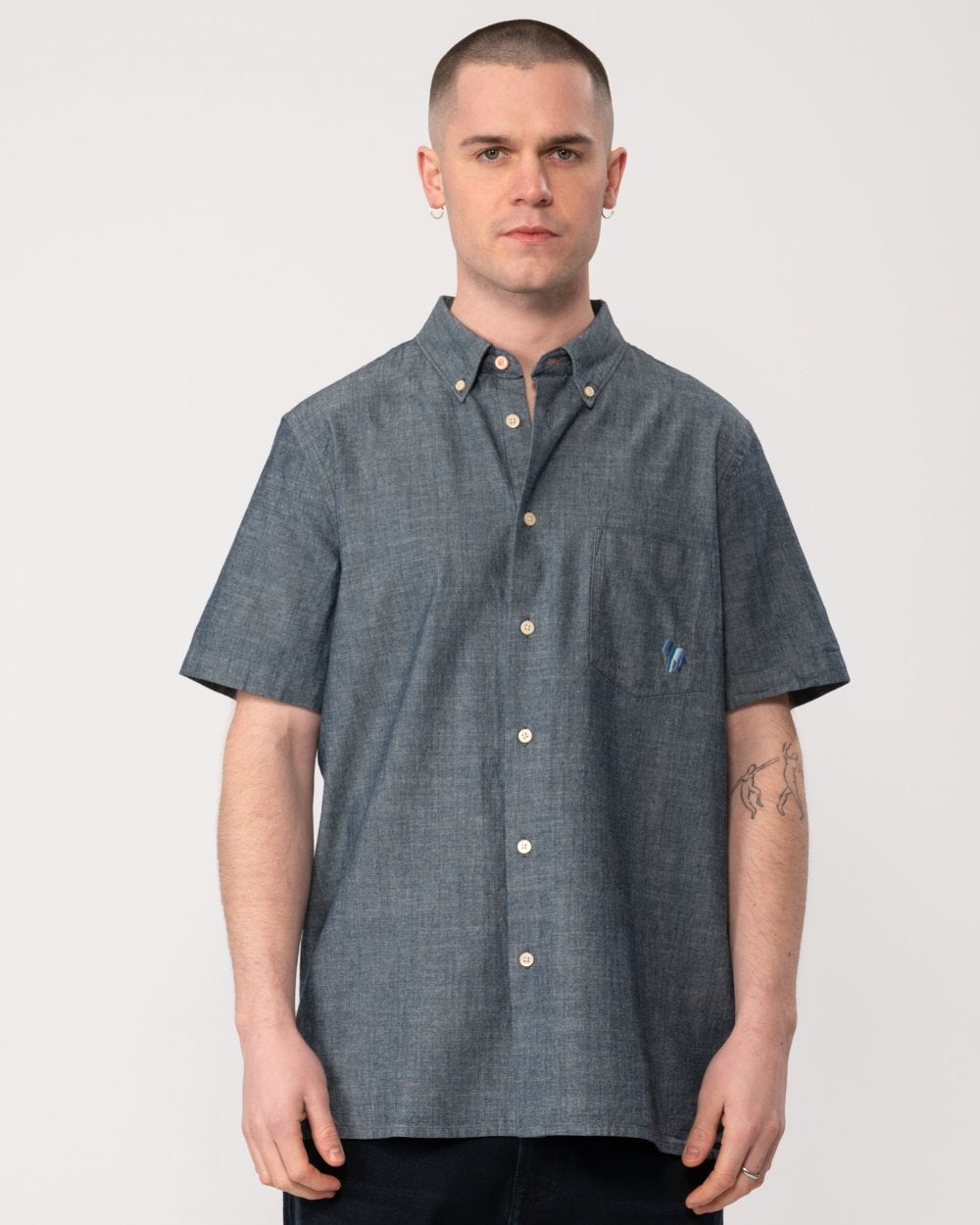 Paul Smith PS Paul Smith Mens Regular Fit Short Sleeve Broad Stripe Zebra Shirt