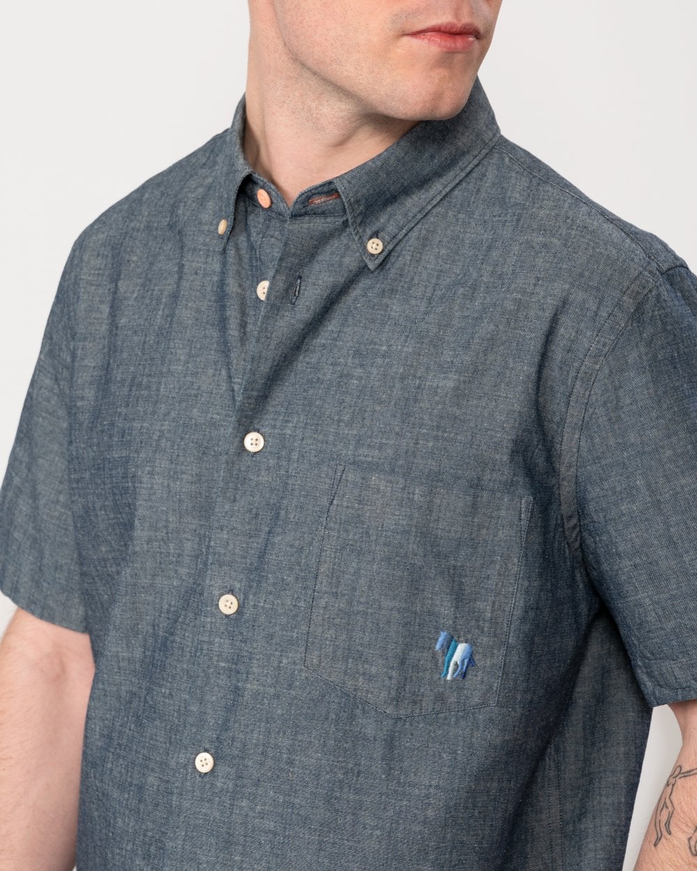 Paul Smith PS Paul Smith Mens Regular Fit Short Sleeve Broad Stripe Zebra Shirt