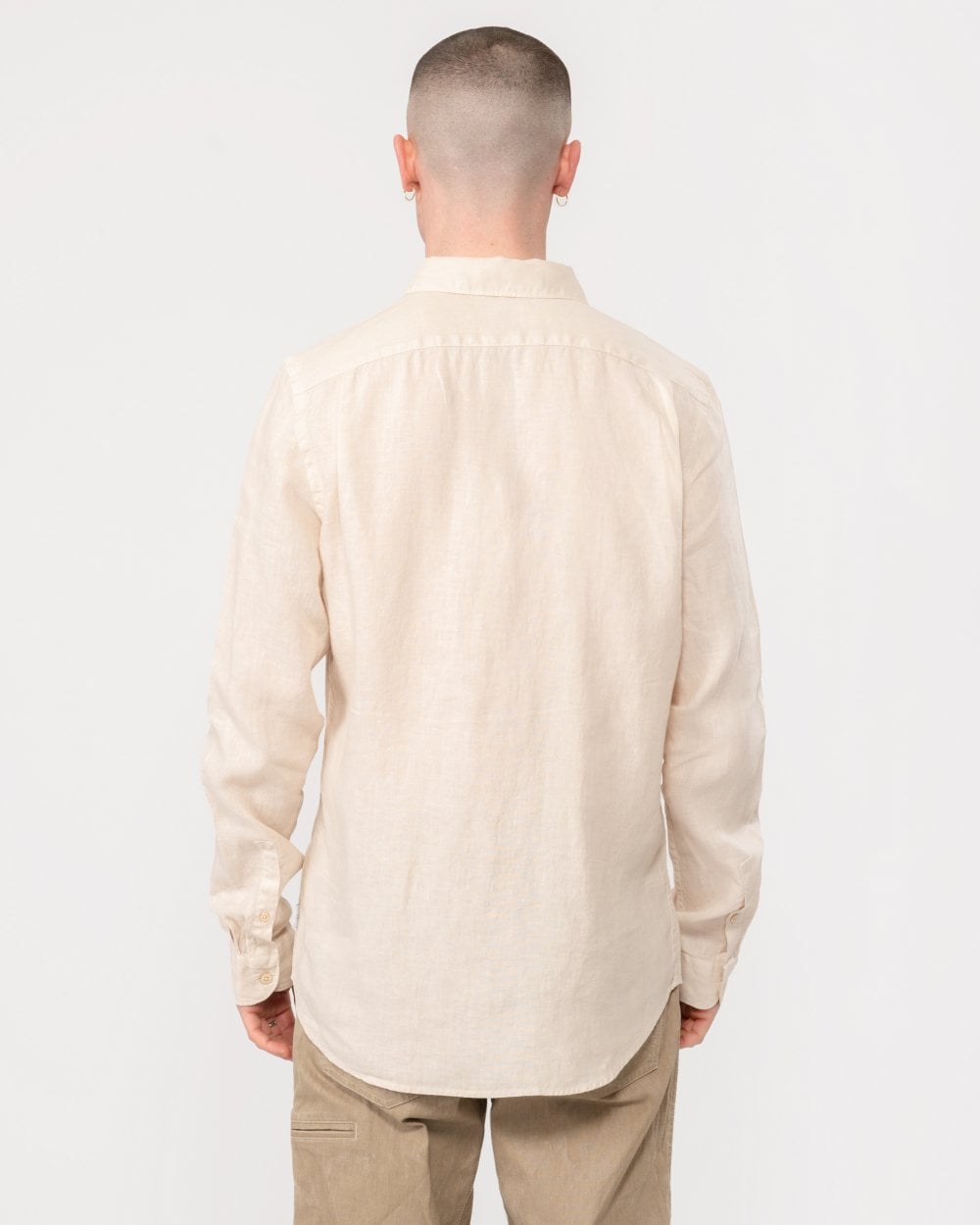 PS Paul Smith Mens Tailored Fit Long Sleeve Shirt - 60 Light Beige