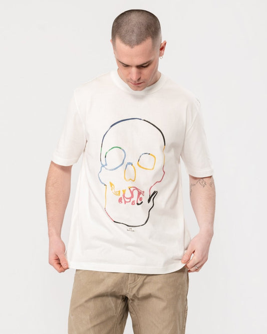 Paul Smith PS Paul Smith Mens Short Sleeve Linear Skull T-Shirt