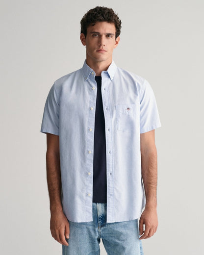 GANT Mens Regular Fit Short Sleeve Oxford Shirt