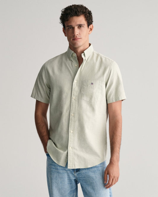 GANT Mens Regular Fit Short Sleeve Oxford Shirt