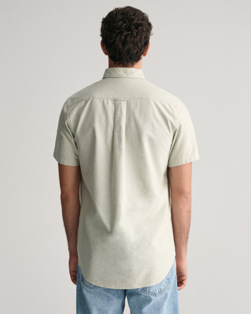 GANT Mens Regular Fit Short Sleeve Oxford Shirt - 345 Milky Matcha