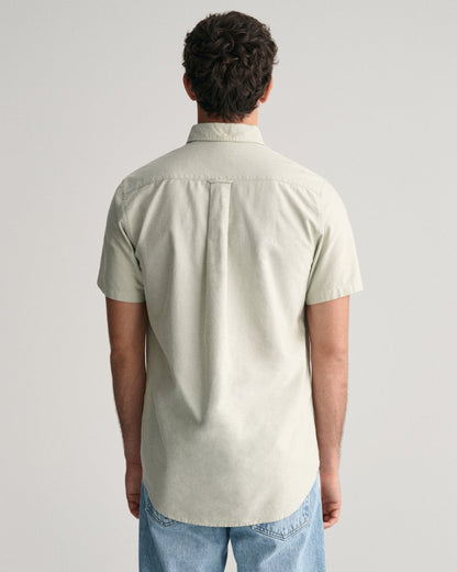 GANT Mens Regular Fit Short Sleeve Oxford Shirt - 345 Milky Matcha