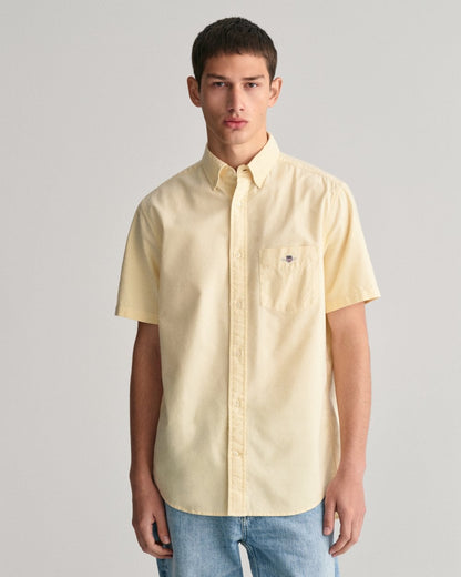 GANT Mens Regular Fit Short Sleeve Oxford Shirt